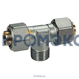 Тройник МП латунь обжим R568AM Дн 32х1" НР Giacomini R568MX126