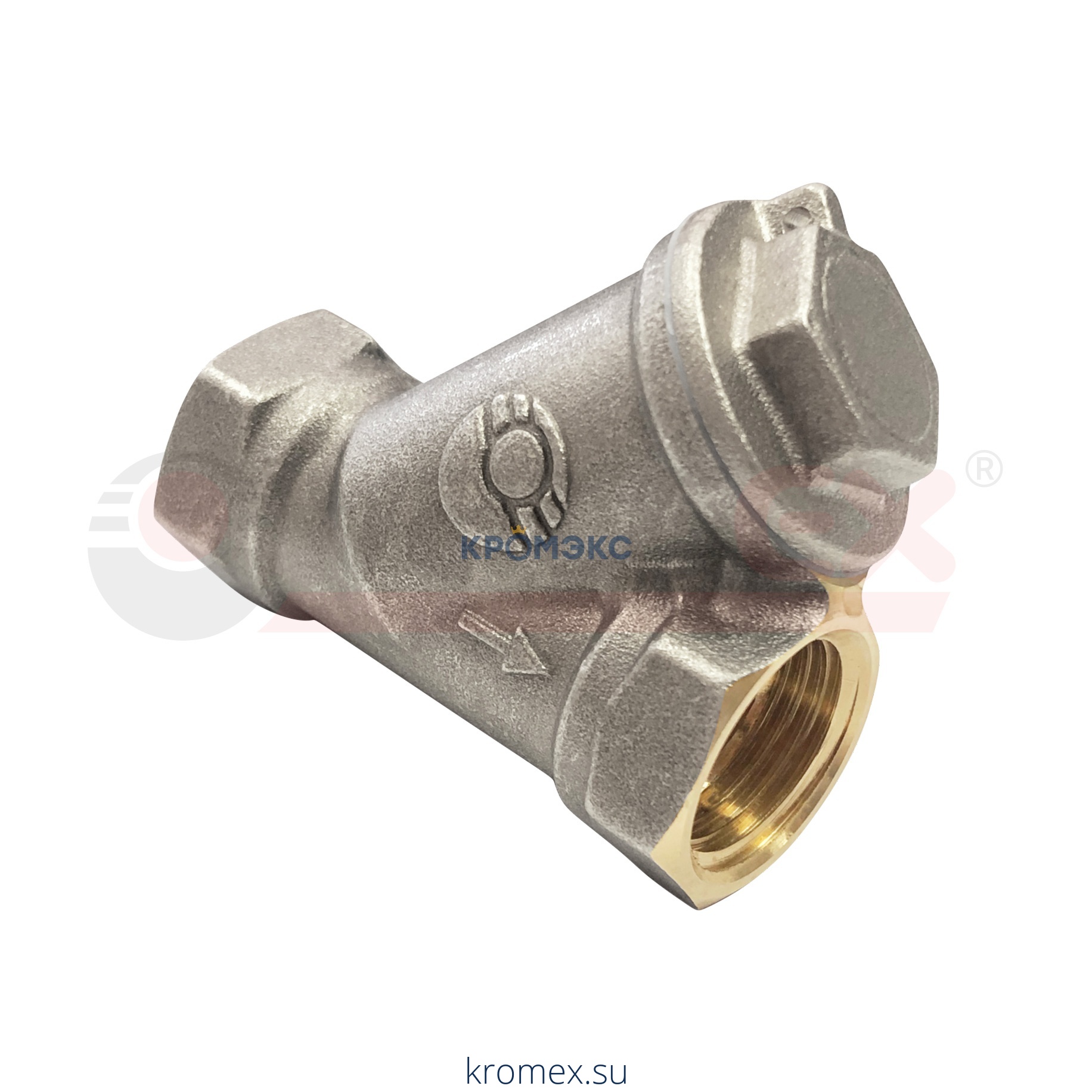 Фильтр сетчатый Y-образный латунь Ду 20 Ру16 ВР 46Б5фт1 никель VALFEX VF.192.LN0.034