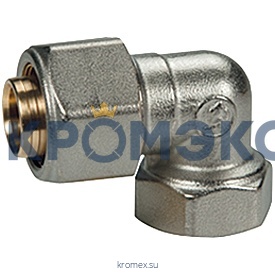 Угольник МП латунь обжим R563AM Дн 18х1/2"х90гр ВР Giacomini R563MX052