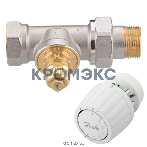 Комплект термостатический RTR-G/RTR 7090 газ/нап для однотр Ду 20 Ру16 прямой клипс RTR (RA) 5-26oC Danfoss 013G2186