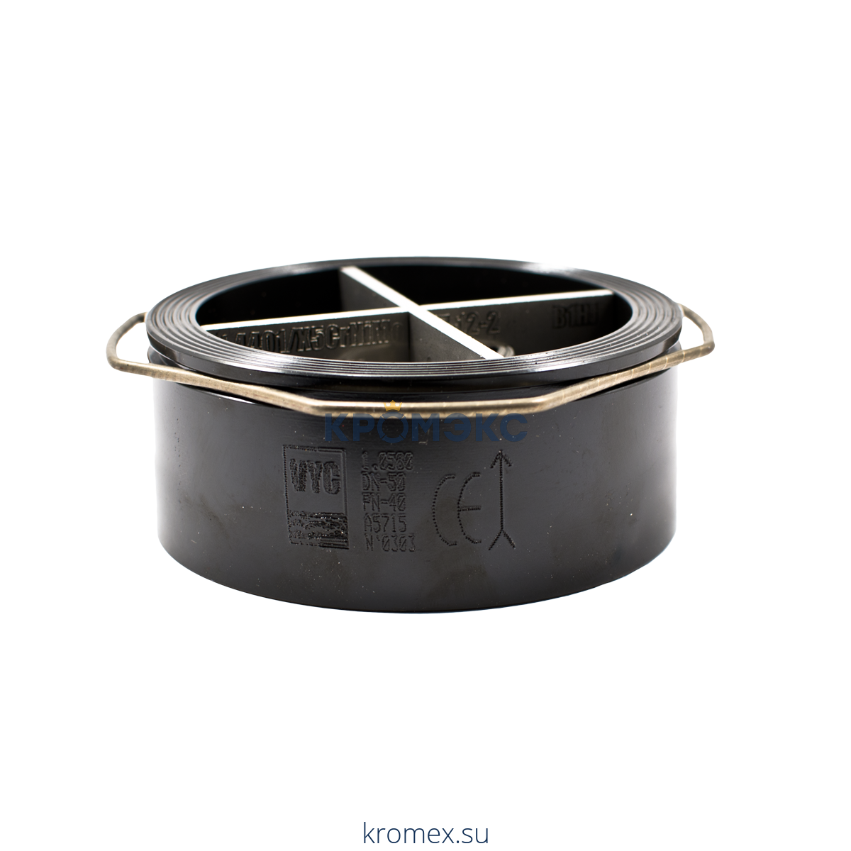 Клапан обратный сталь углеродистая осевой 170-02 Ду 50 Ру40 межфл диск нерж VYC DS02A4697