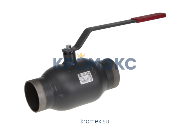 Шаровой кран RJIP Standard WW DN 65 PN 16 Т= 150 °С, приварной, стандартный проход, с рукояткой, Ридан 065N9606R