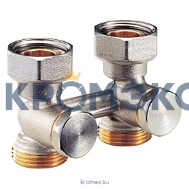 Узел нижнего подключения R387 для двухтр Ду 15 Ру10 1/2"x3/4"ЕК прямой Giacomini R387X012