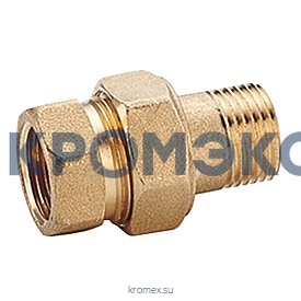 Соединитель латунь американка Ду 40 (1 1/2") прямой ВР/НР R18SP Giacomini R18SPY007