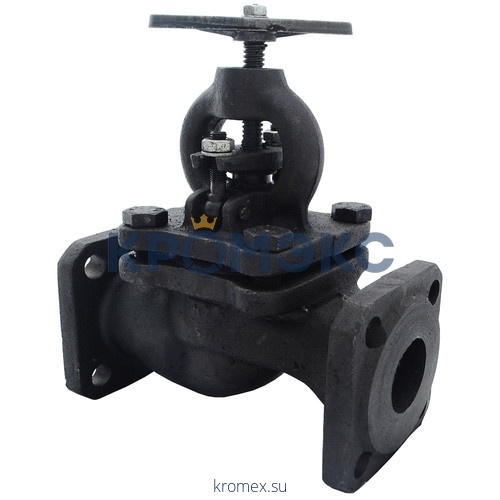 Клапан запорный чугун 15кч16п Ду 50 Ру25 фл Луидор