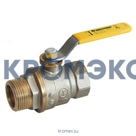 Кран шаровой латунь никель газ R734LG Ду 50 ВР/НР полнопроходной рычаг Giacomini R734LGAX008