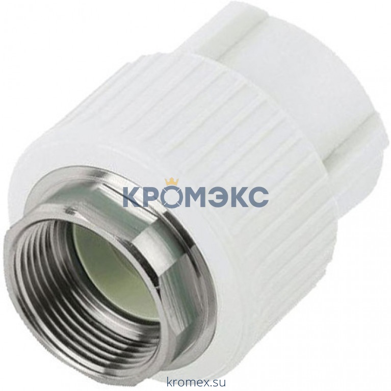 Муфта PP-R комбинированная под ключ белая ВР Дн 63х2" RTP (РосТурПласт) 10660