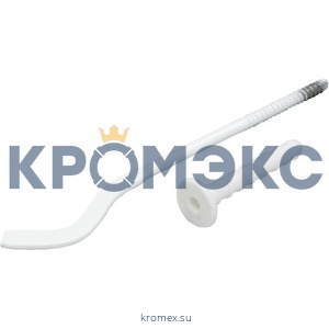 Кронштейн настенный штыревой плоский 7х180мм для радиатора в/к дюбель белый Симтек 6-0015
