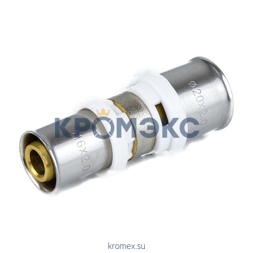 Муфта переходная МП латунь никель пресс 8004 Дн 20х16 ГОСТ 32415-2013 Aquasfera 8004-01