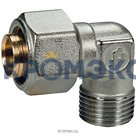 Угольник МП латунь обжим R562AM Дн 26х3/4"х90гр НР Giacomini R562MX062