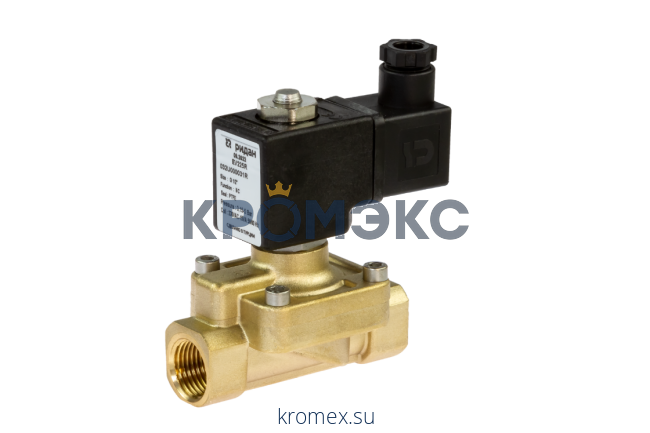 Клапан электромагнитный EV225R G3/4, нормально закрытый, 0,5-6 бар, с катушкой 230 В, 50 Гц, PTFE, Ридан 032U380631R