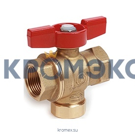 Кран-фильтр шаровой латунь Ду 20 ВР полнопроходной бабочка Giacomini R701FY004