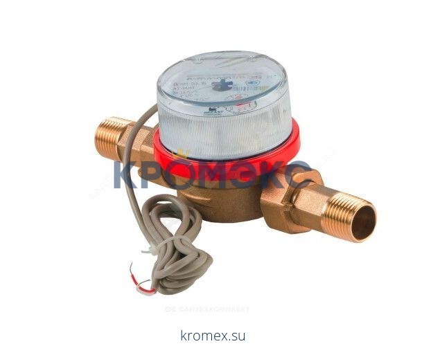 Счётчик г/в и х/в крыльчатый многоструйный ВСКМ 90 ДГ Ду 15 Ру16 120С L=80мм резьба импульсный В/К ПК ПРИБОР 02-15-17