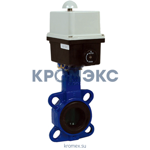 Затвор дисковый поворотный чугун VFY-WA(SYLAX) Ду 150 Ру16 межфл с эл/приводом AMB-Y 230В диск нерж манжета EPDM Danfoss 082G7405