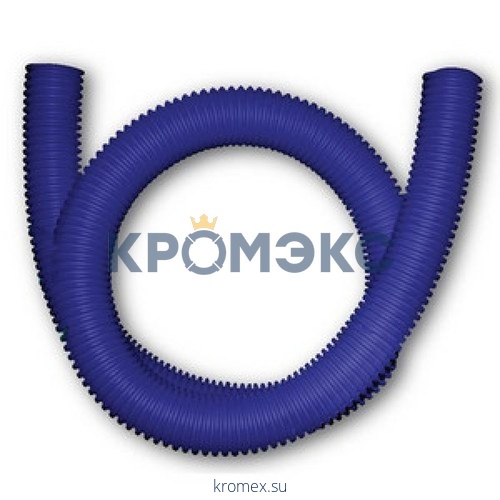 Шланг гофрированный ПЭ для PE-X Дн 40 для трубы Дн 25 синий бухта 30м Санпласт
