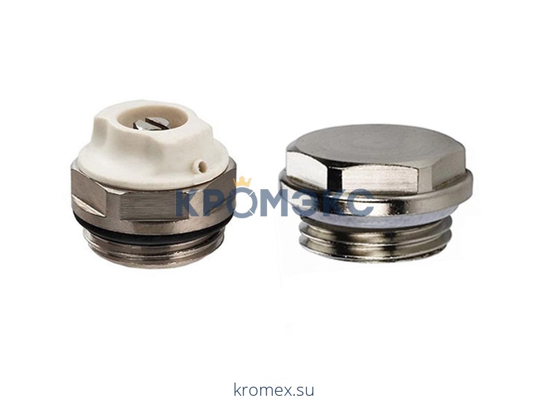 Комплект монтажный 1/2" (пробка глухая - 1 шт., кран Маевского - 1 шт.) ник RAL 7043 (Транспортный серый B) КЗТО