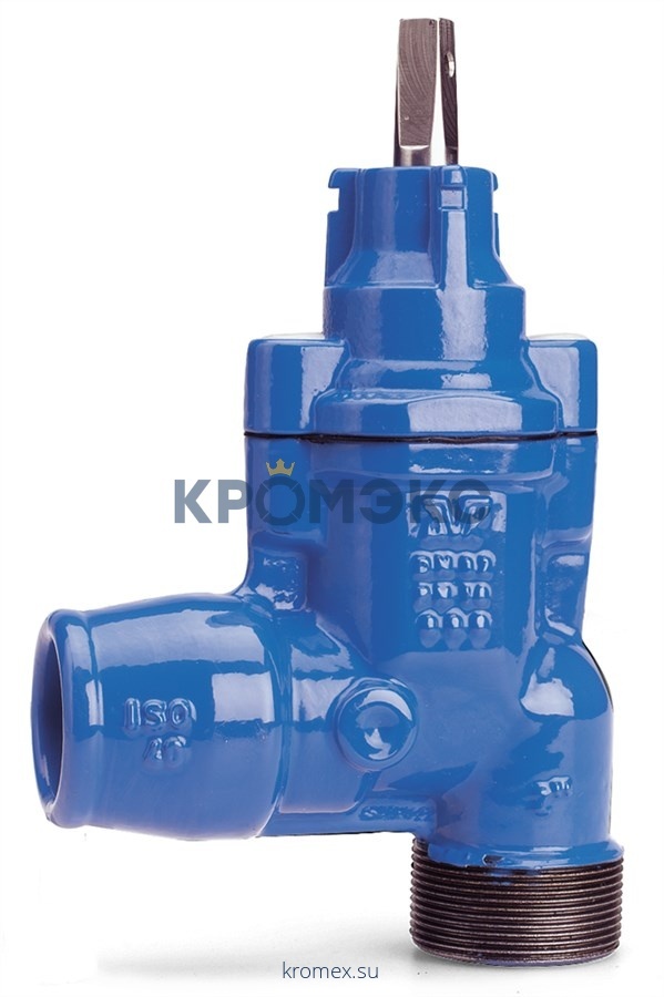 Задвижка AVK ответвительная угловая на входном патрубке-наружняя резьба, на выходном-ISO муфта серия 11/30 DN25/32 PN16