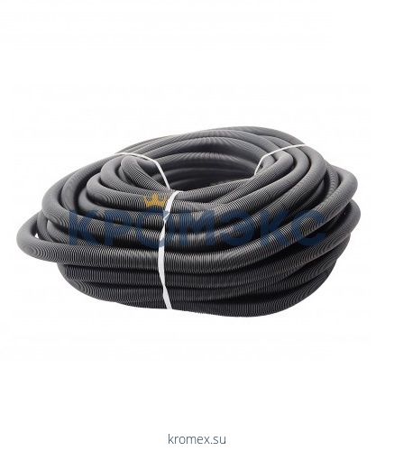 Шланг гофрированный для PE-X Дн 40 для трубы Дн 25 черный бухта 50м РОС