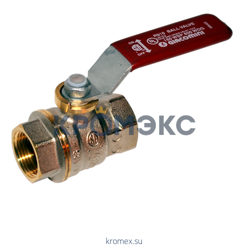 Кран шаровой латунь никель R910 Ду 50 Ру35 ВР полнопроходной рычаг Giacomini R910X028