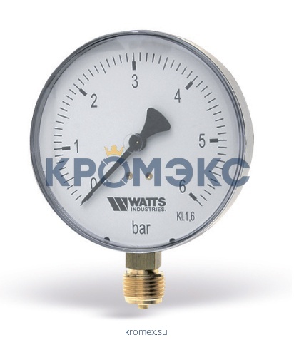 Манометр F+R250 радиальный Дк100мм 0-6 бар G1/2" Watts 10008077