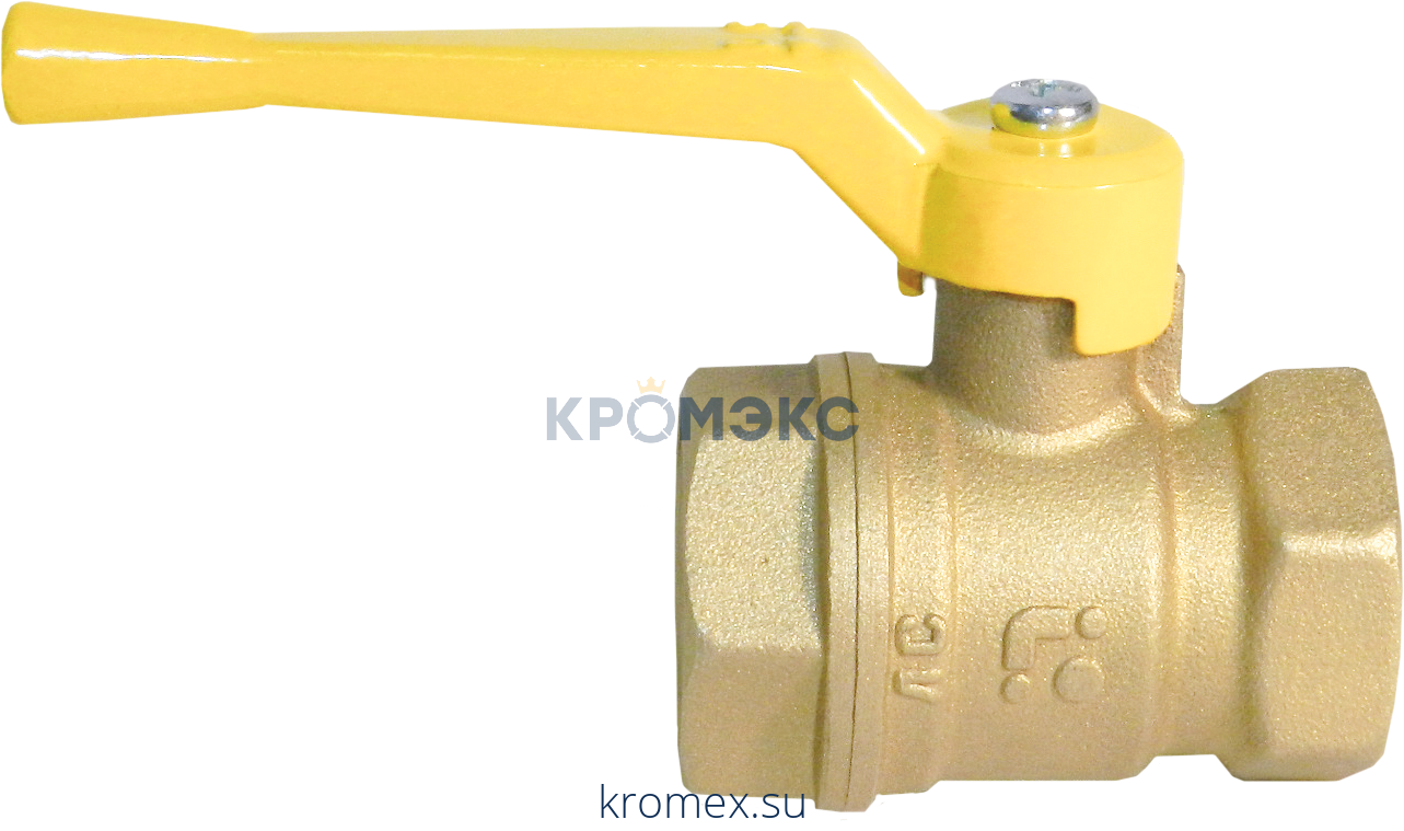 Кран шаровой латунь газ 11б27п А10 Ду 15 Ру16 ВР полнопроходной рычаг БАЗ А500мм