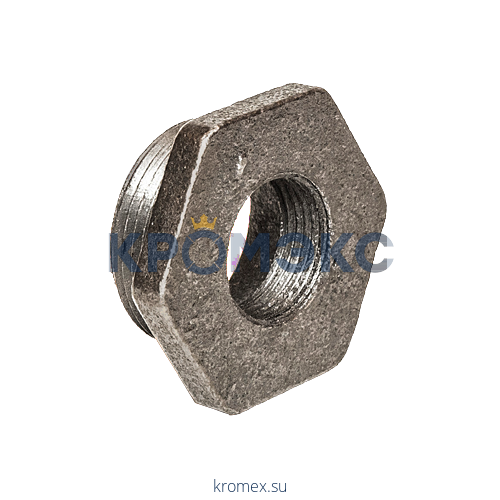 Заглушка (пробка) проходная 1 1/4"x1/2" правая резьба для чугунных радиаторов