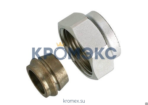 Соединитель латунь для медных труб Дн 12х3/4" обжим/ВР под евроконус Danfoss 013G4122