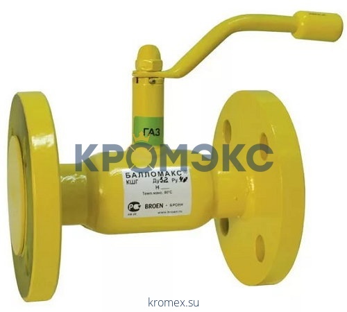 Кран шаровой сталь газ КШГ Ду 15 Ру40 фл BROEN КШГ 70.103.015.А.40