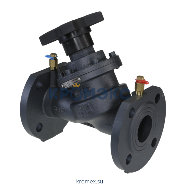 Ручной балансировочный клапан MNF-R DN 400 PN 16, Kvs=3050 м³/ч, Tmax 120 °С, ф/ф, корпус-чугун GGG40, Ридан 003Z1191R