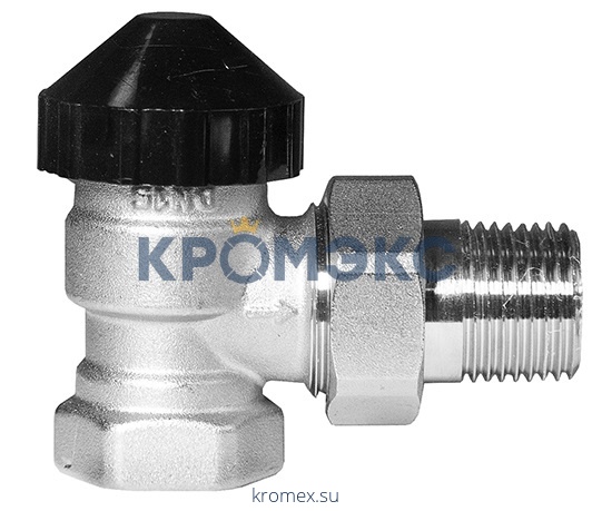 Клапан терморегулирующий TR-N UK DN 15 PN 10, Т=120 °С, угловой горизонтальный, никелированный, с внутренней резьбой, Ридан 013G7048R