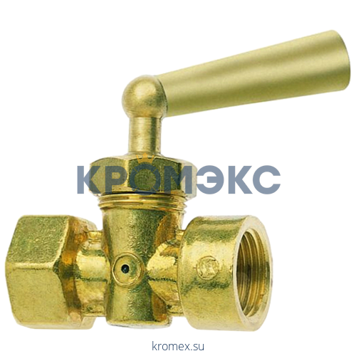 Кран для манометра 3-ходовой латунь 151 Ду 15 Ру16 ВР G1/2" с рукояткой без фланца Icma 90151AD05