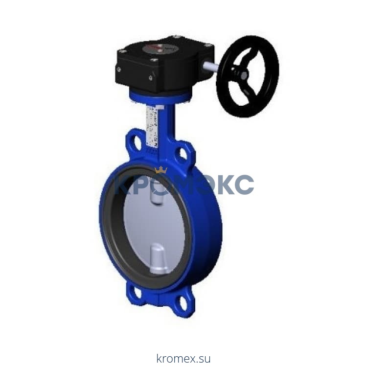 Затвор дисковый поворотный чугун 497B Ду 100 Ру16 межфл с редуктором диск чугун манжета EPDM Zetkama 497B100CD6