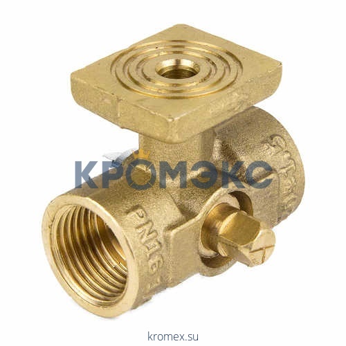 Кран для манометра 3-ходовой латунь 1061 (11б38бк/11б18бк) Ду 15 Ру16 ВР G1/2"-М20х1,5 без рукоятки с фланцем Aquasfera 1061-01