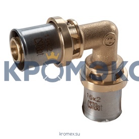 Угольник МП/PE-X латунь пресс RM122 Дн 40х90гр Giacomini RM122Y013