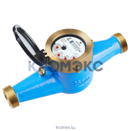 Счётчик х/в крыльчатый многоструйный ВКМ М "Росич" Ду 32 Ру16 40С L=260мм резьба В/К ПК ПРИБОР 01-32-08