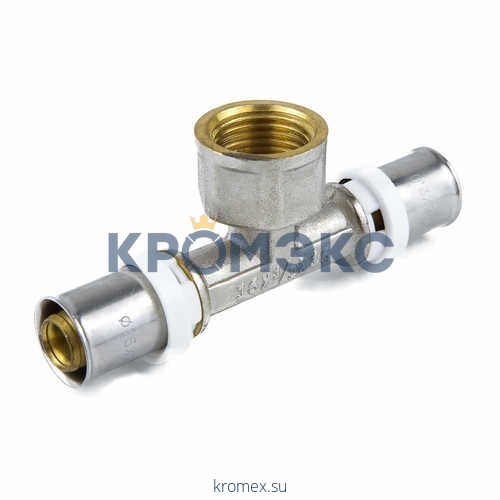 Тройник МП латунь никель пресс 8011 Дн 20х1/2"х20 ВР ГОСТ 32415-2013 Aquasfera 8011-02