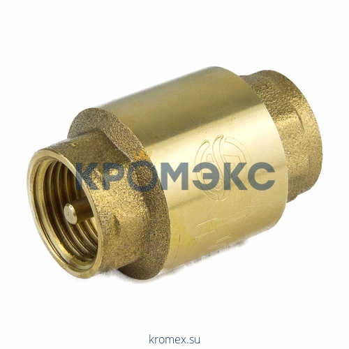 Клапан обратный латунь осевой 3002 Ду 15 Ру40 Тмакс=100 оС ВР G1/2" диск латунь шток латунь Aquasfera 3002-01