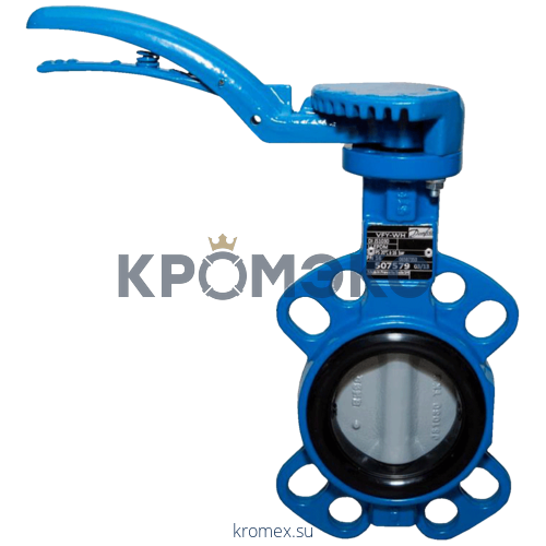 Затвор дисковый поворотный чугун VFY-WH(SYLAX) Ду 80 Ру16 межфл с рукояткой диск чугун манжета EPDM эпоксидное покрытие чугунного диска затвора Danfoss 065B7354