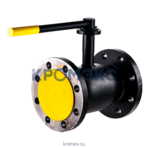Кран шаровой сталь Ballomax КШТ 61.113 Ду 100 Ру25 фл ISO-фл и рукоятка полнопроходной BROEN КШТ 61.113.100.А.25