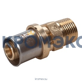 Муфта МП латунь пресс RM107 Дн 20х3/4" НР Giacomini RM107Y047