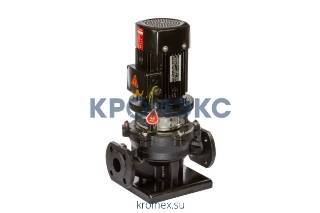 Насос одноступенчатый инлайн RV 40-410/2, 3х380 В, 50 Гц, 5,5 кВт, вход/выход DN 40 PN 16, корпус-чугун, колесо-чугун, Ридан 015P2006