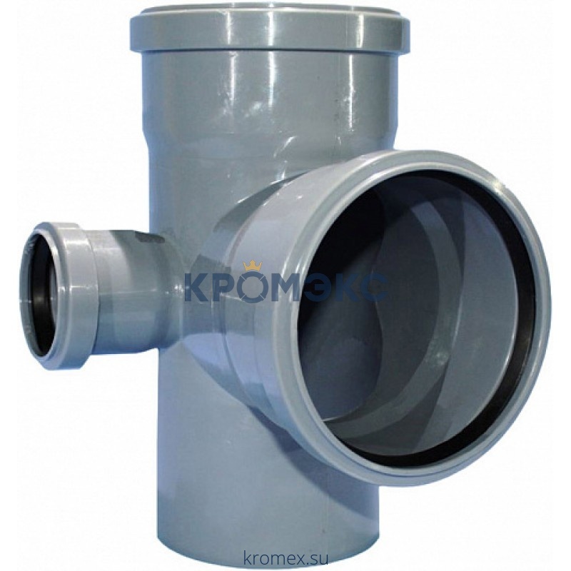 Крестовина PP-H 2-плоскостная левая серая HT HTEDL Дн 110х110х50х87гр б/нап в/к Ostendorf 115950