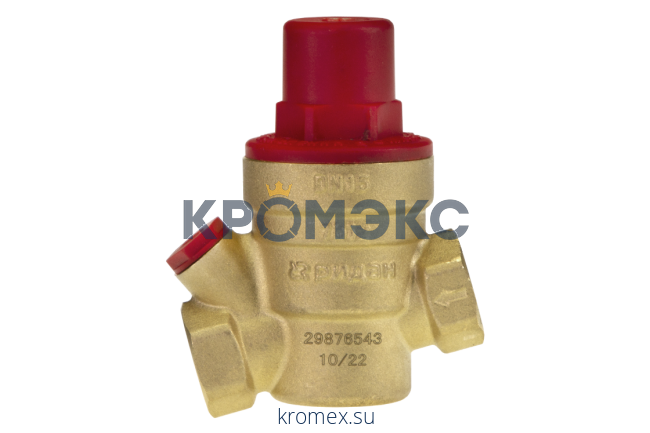 Клапан редукционный 7biz DN 15 PN 16, Т= 80 °С, диапазон настройки 1,0–6,0 бар, ВР, латунь, Ридан 082X4140R