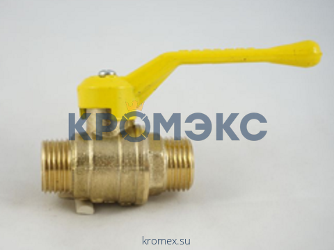 Кран шаровой латунь газ 11б27п6 Ду 15 Ру16 НР рычаг Цветлит ZW10054