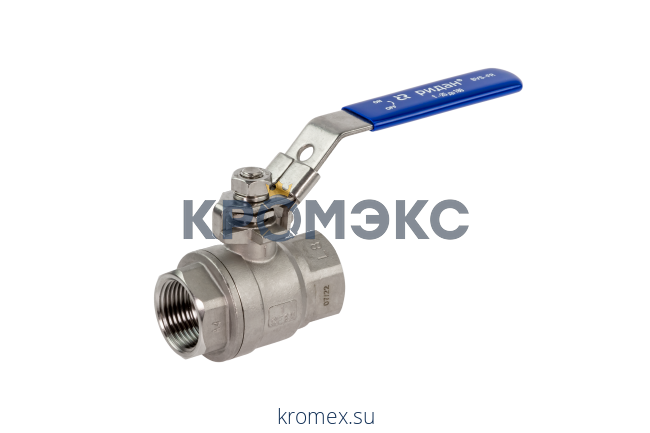 Шаровой кран BVS-FR DN 32 PN 63, Т= 180 °С, ВР, полнопроходной, рукоятка, нерж. сталь, Ридан 082X4615R
