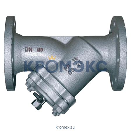 Фильтр сетчатый Y-образный чугун Ду 125 Ру16 фл Y333P со сливным краном Danfoss 149B3285