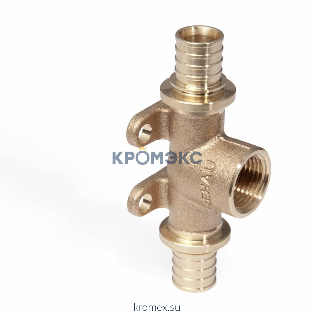 Тройник переходной для PE-X бронза RAUTITAN RX Дн 20х1/2"х16 ВР с креплением Rehau 13660171001 (11313881001)