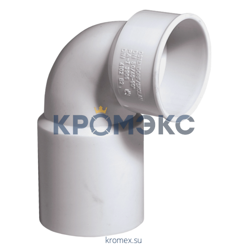 Отвод (PP-MD) сифонный бесшумный светло-серый Skolan dB SKSW Дн 58х40х90гр (DN56) б/нап Ostendorf 335940