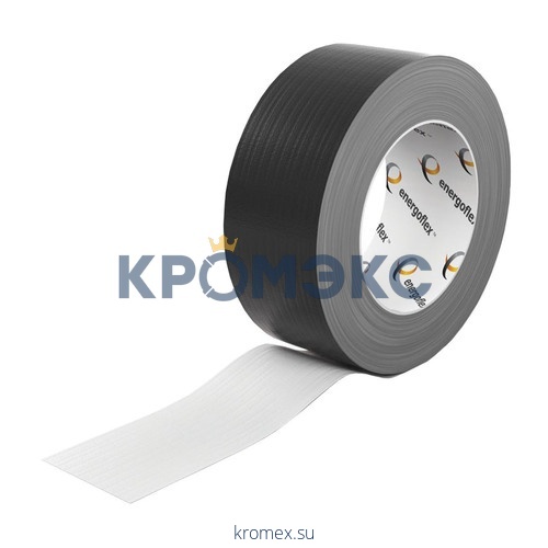 Лента армированная 48мм х 25м самоклеящаяся чёрная Energoflex EFXL04825ARSKBK