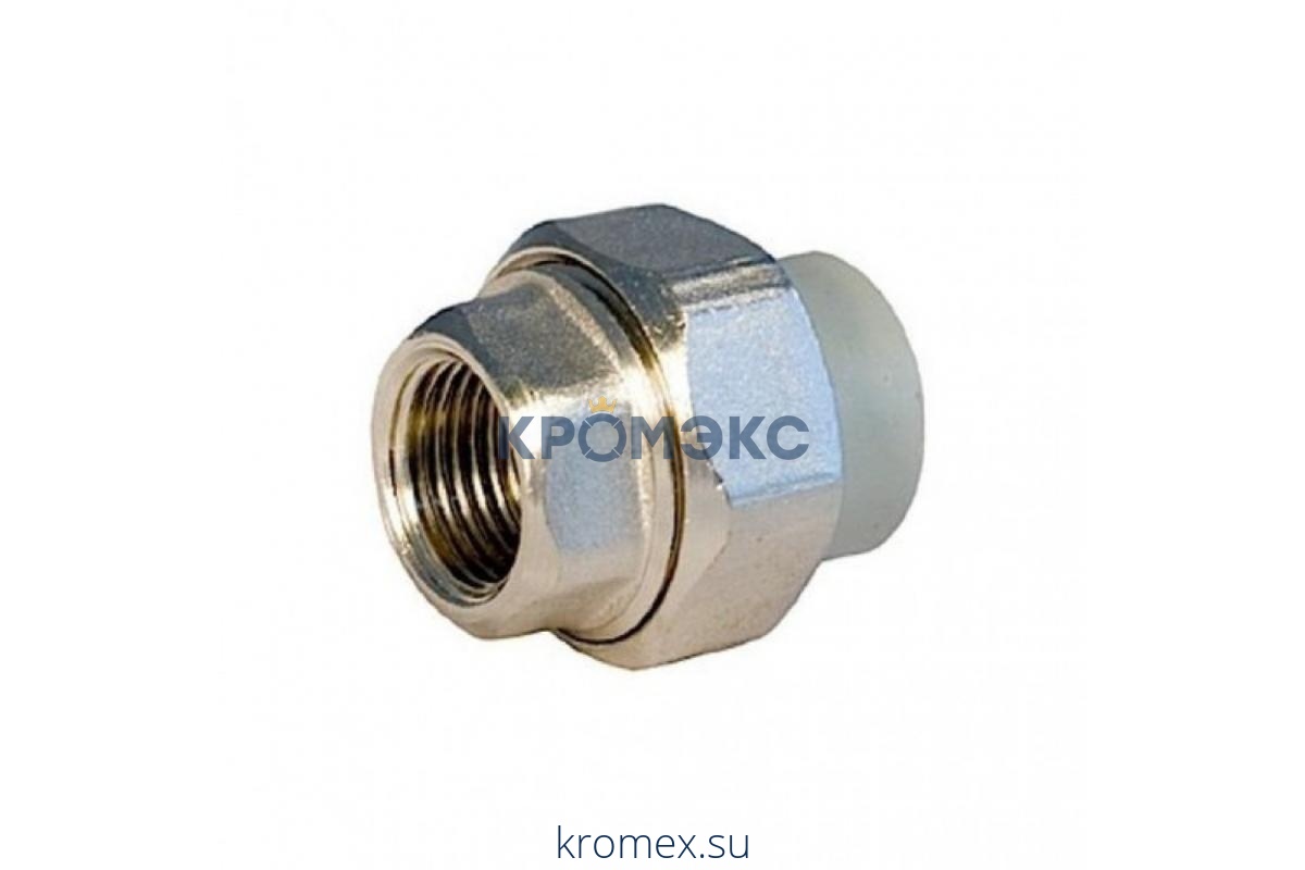 Муфта PP-R комбинированная разъемная серая ВР Дн 63х2" RTP (РосТурПласт) 15806